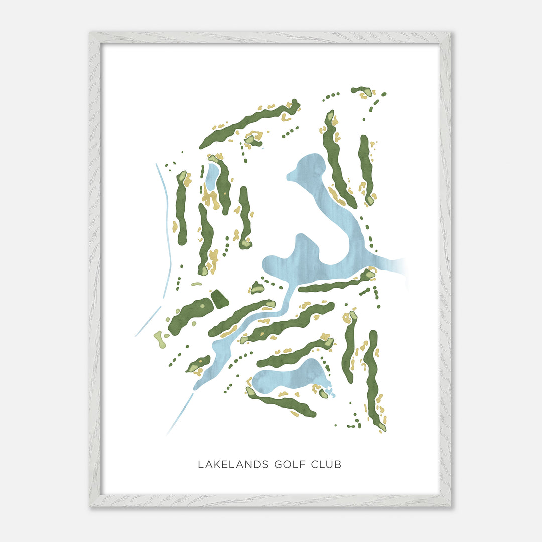 Print of Lakelands Golf Club Modern Map