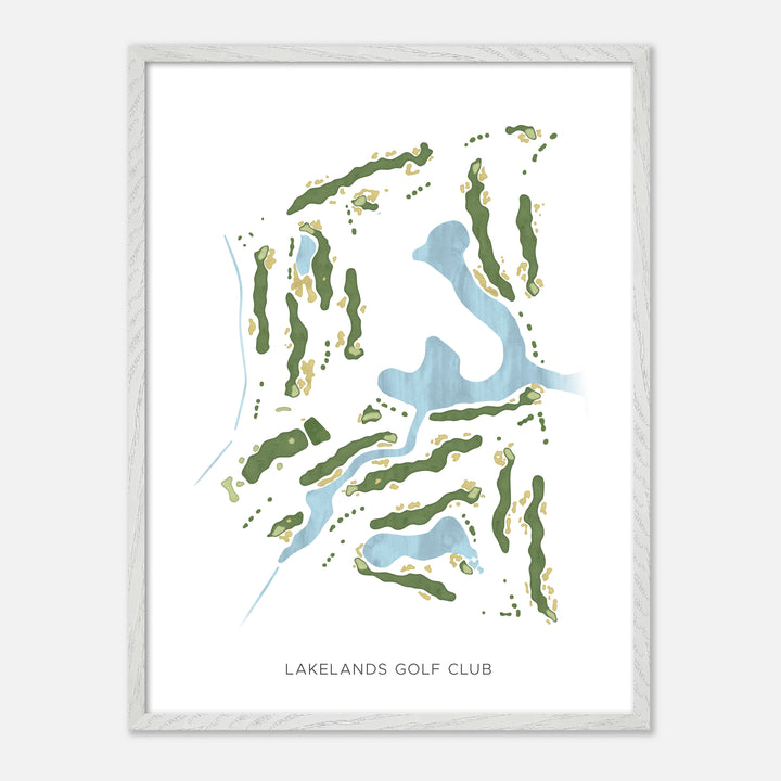 Print of Lakelands Golf Club Modern Map