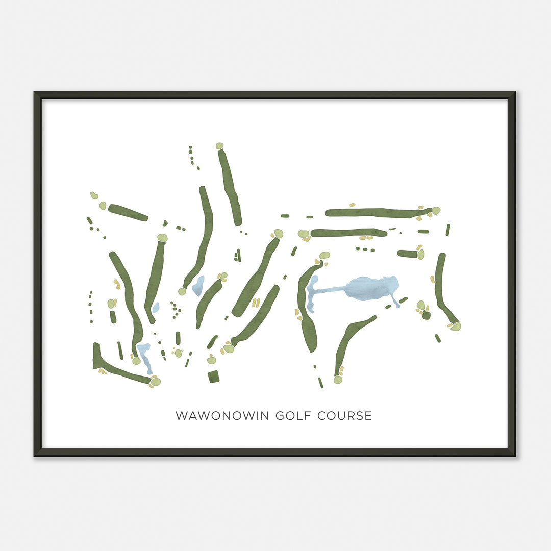 Print of Wawonowin Golf Course Modern Map