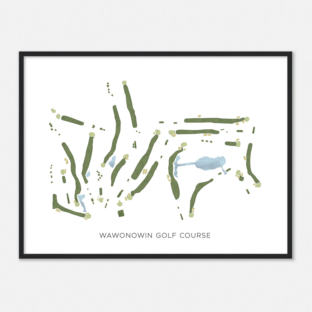 Print of Wawonowin Golf Course Modern Map