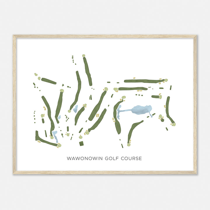 Print of Wawonowin Golf Course Modern Map