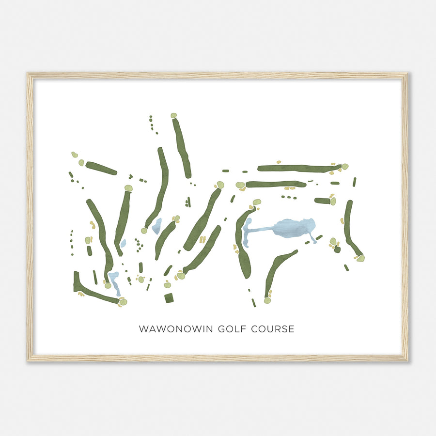 Print of Wawonowin Golf Course Modern Map