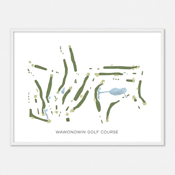 Print of Wawonowin Golf Course Modern Map