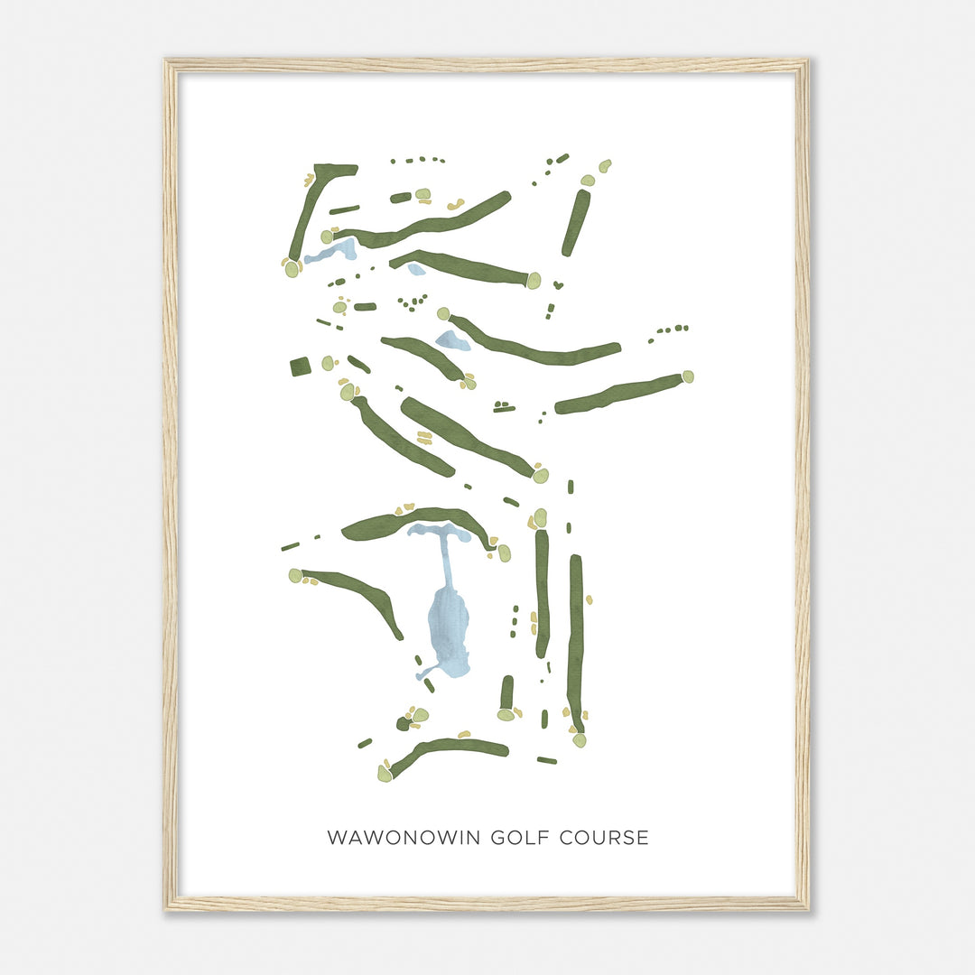 Print of Wawonowin Golf Course Modern Map