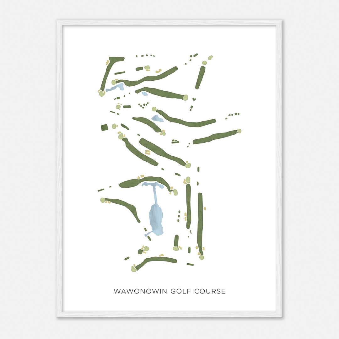 Print of Wawonowin Golf Course Modern Map