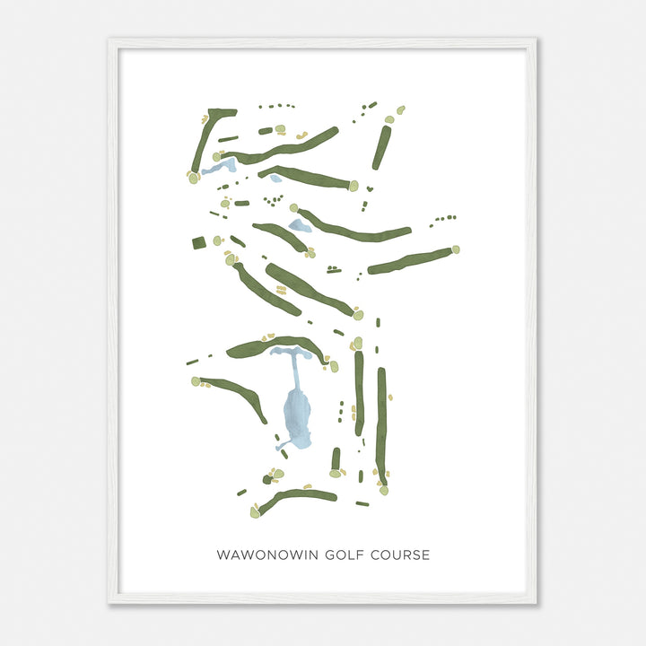 Print of Wawonowin Golf Course Modern Map