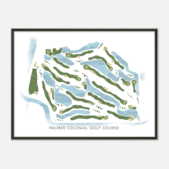 Print of Palmer Colonial Golf Course Modern Map