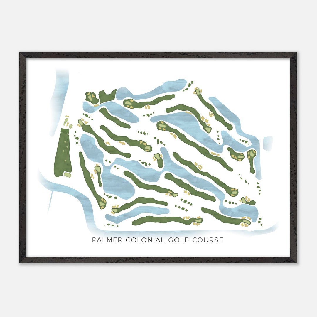 Print of Palmer Colonial Golf Course Modern Map
