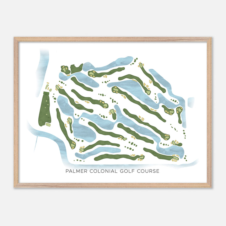 Print of Palmer Colonial Golf Course Modern Map