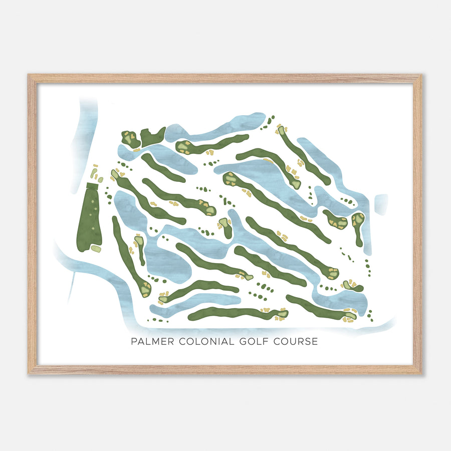 Print of Palmer Colonial Golf Course Modern Map