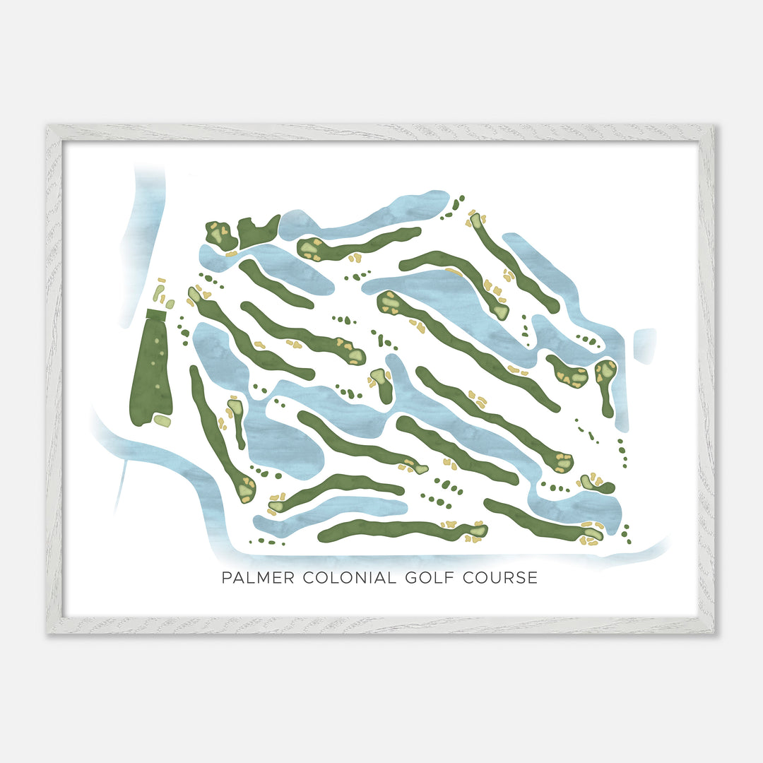 Print of Palmer Colonial Golf Course Modern Map