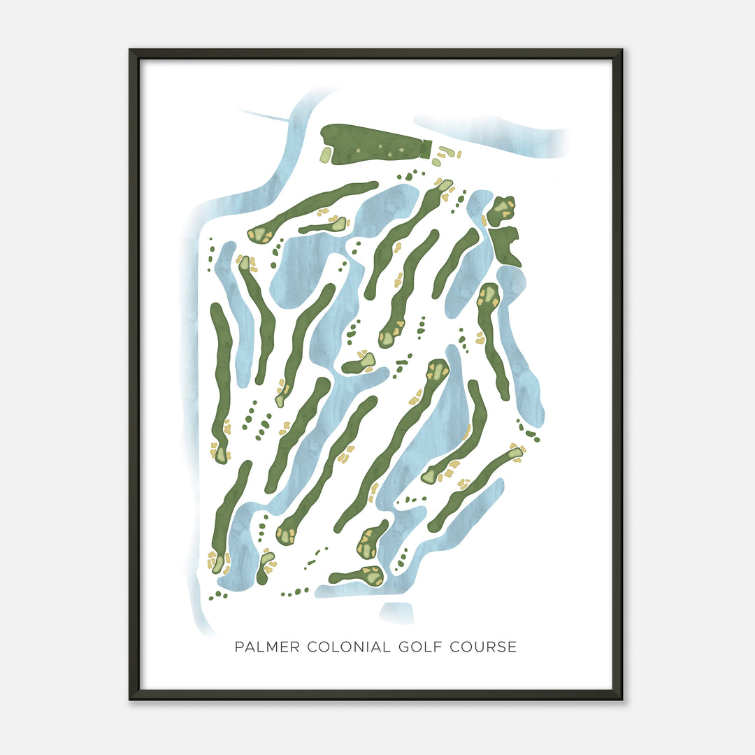 Print of Palmer Colonial Golf Course Modern Map