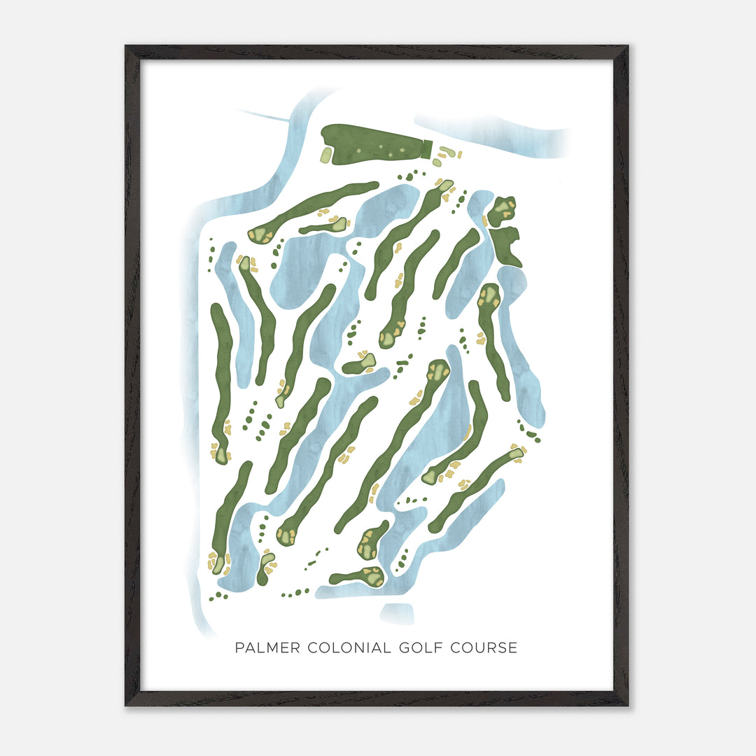 Print of Palmer Colonial Golf Course Modern Map