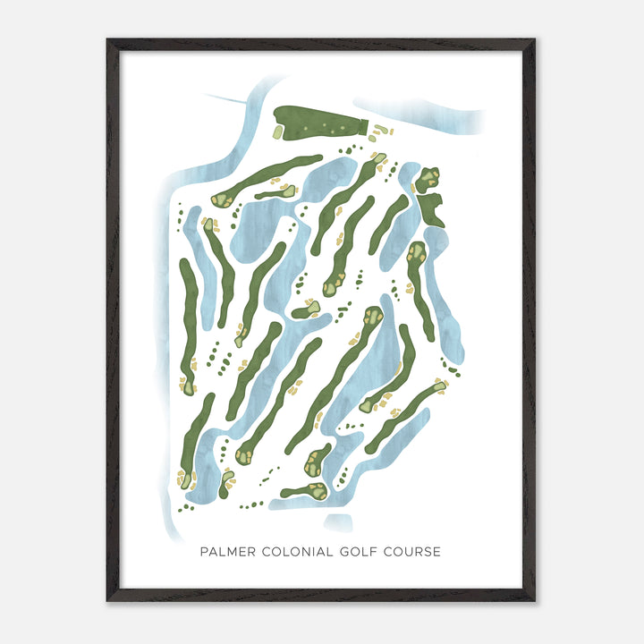 Print of Palmer Colonial Golf Course Modern Map