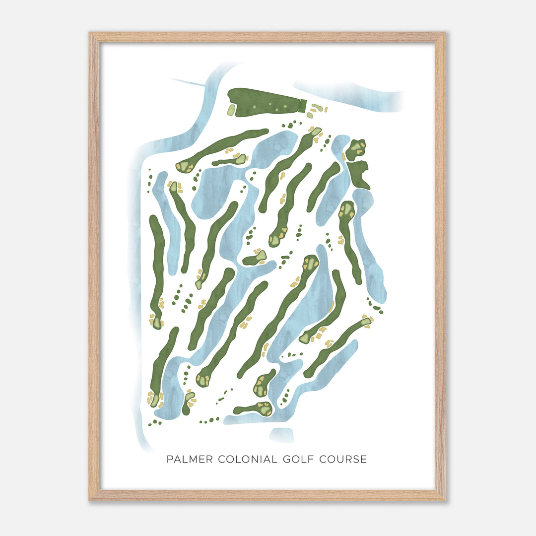 Print of Palmer Colonial Golf Course Modern Map