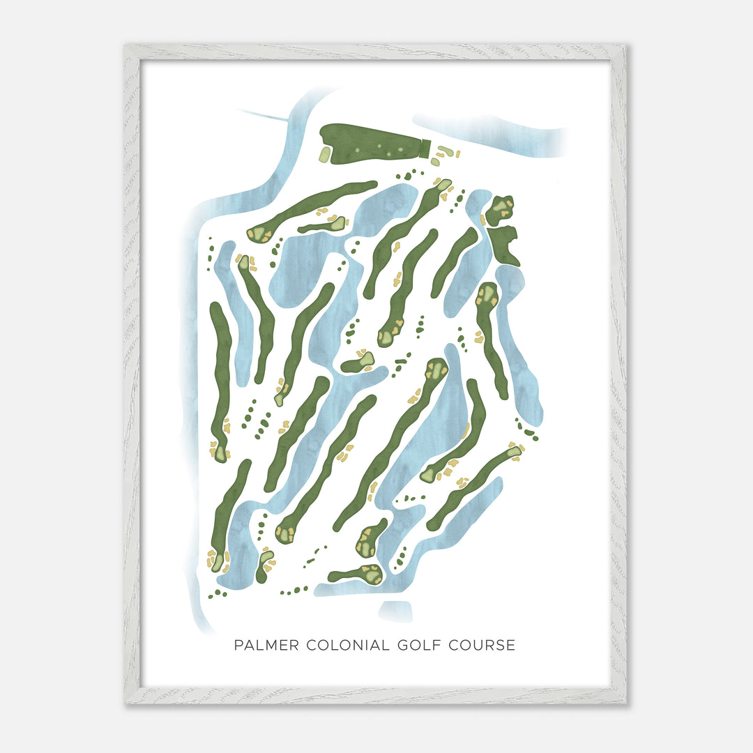 Print of Palmer Colonial Golf Course Modern Map