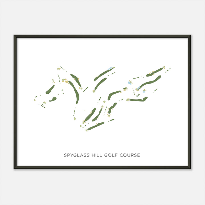 Print of Spyglass Hill Golf Course Modern Map