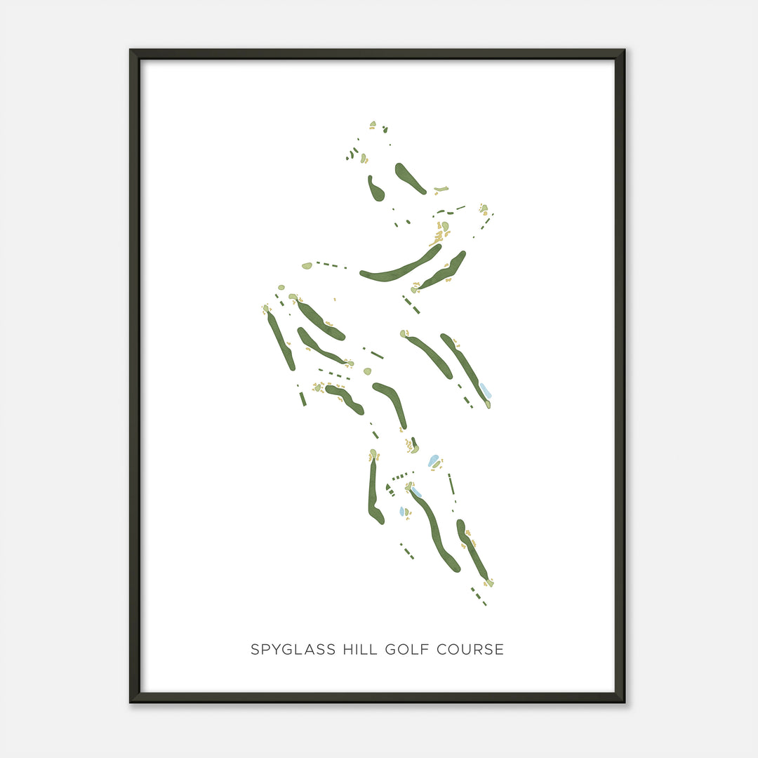 Print of Spyglass Hill Golf Course Modern Map
