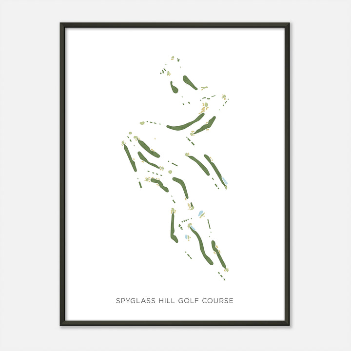 Print of Spyglass Hill Golf Course Modern Map