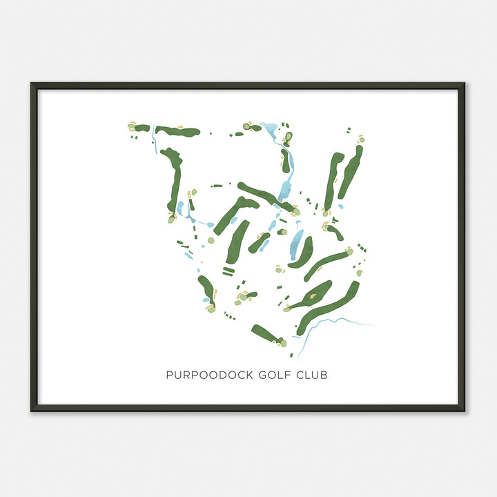 Print of Purpoodock Golf Club Modern Map