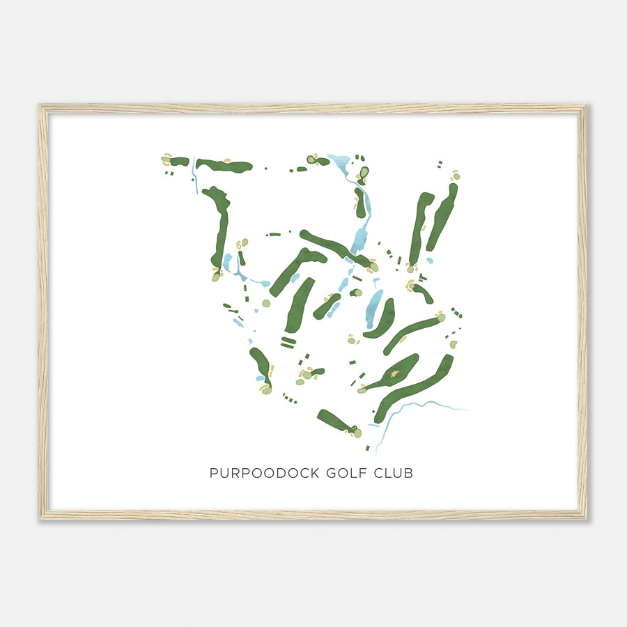 Print of Purpoodock Golf Club Modern Map