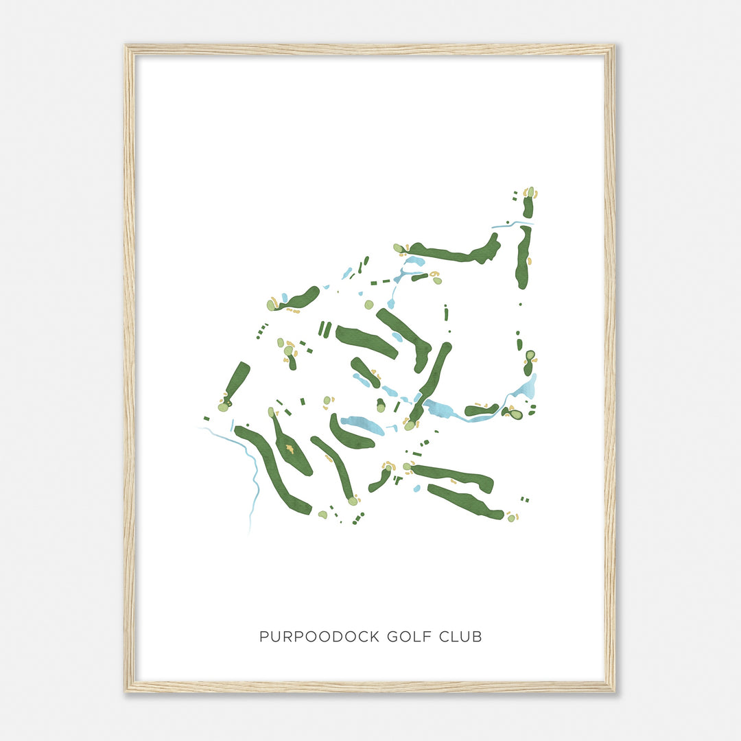 Print of Purpoodock Golf Club Modern Map