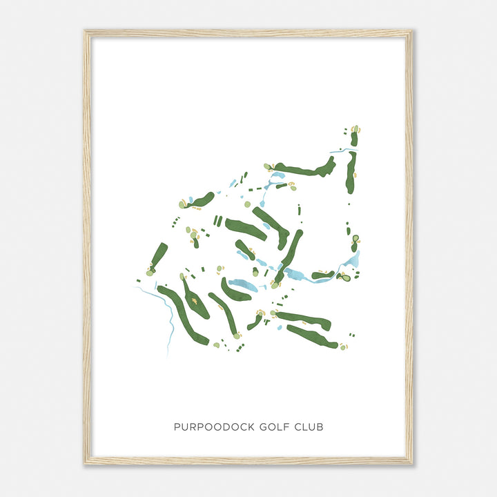 Print of Purpoodock Golf Club Modern Map