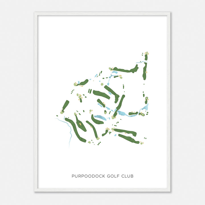 Print of Purpoodock Golf Club Modern Map