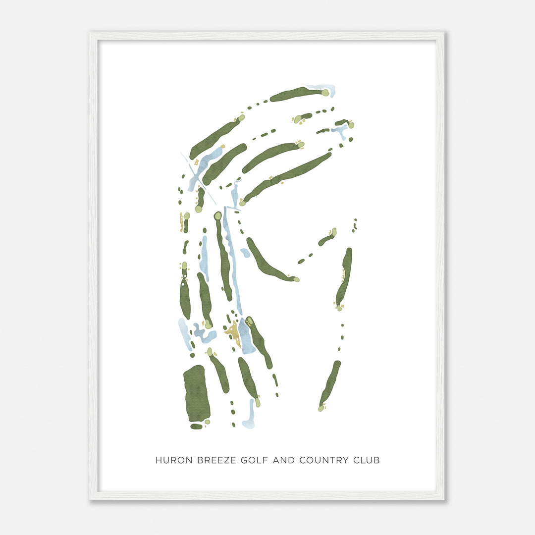 Print of Huron Breeze Golf And Country Club Modern Map