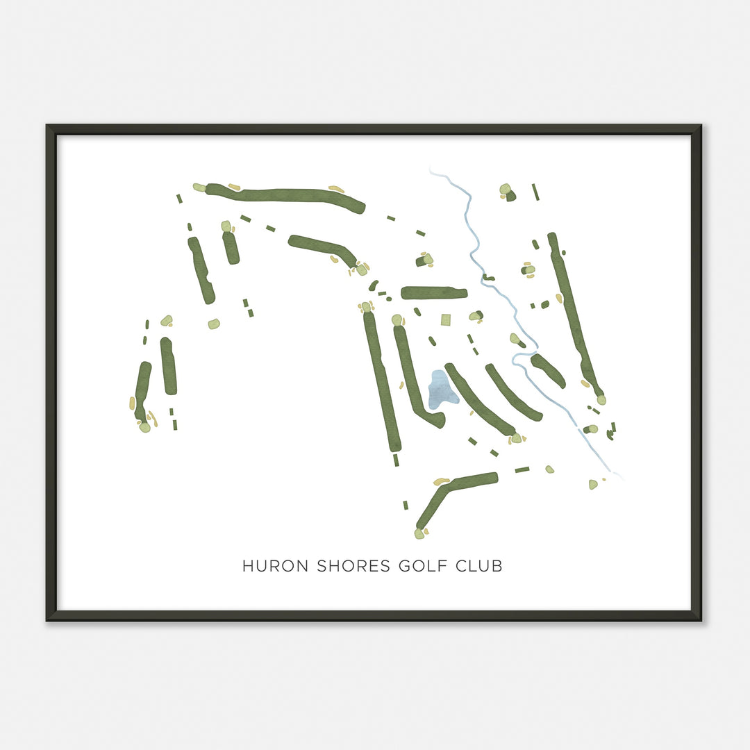 Print of Huron Shores Golf Club Modern Map
