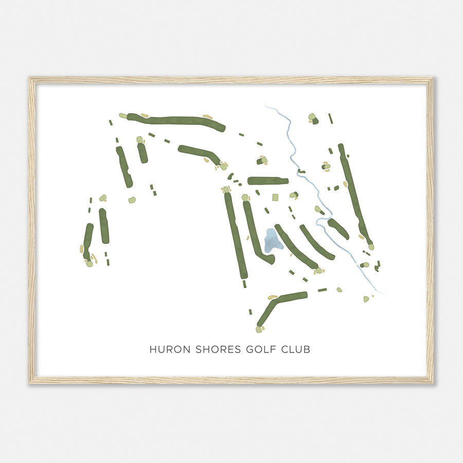 Print of Huron Shores Golf Club Modern Map