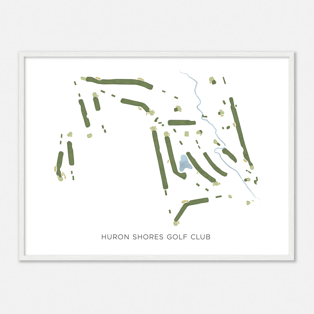 Print of Huron Shores Golf Club Modern Map