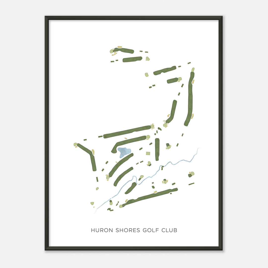 Print of Huron Shores Golf Club Modern Map