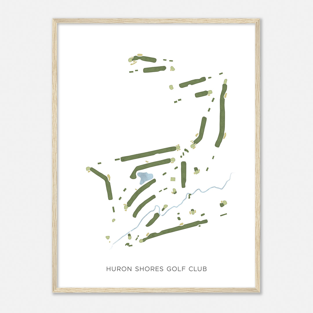 Print of Huron Shores Golf Club Modern Map