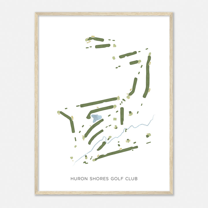 Print of Huron Shores Golf Club Modern Map