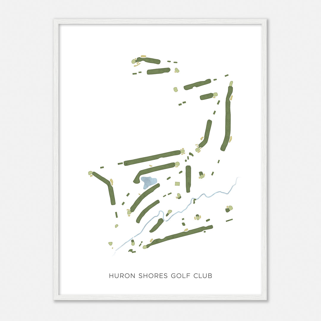 Print of Huron Shores Golf Club Modern Map