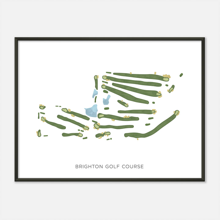 Print of Brighton Golf Course Modern Map