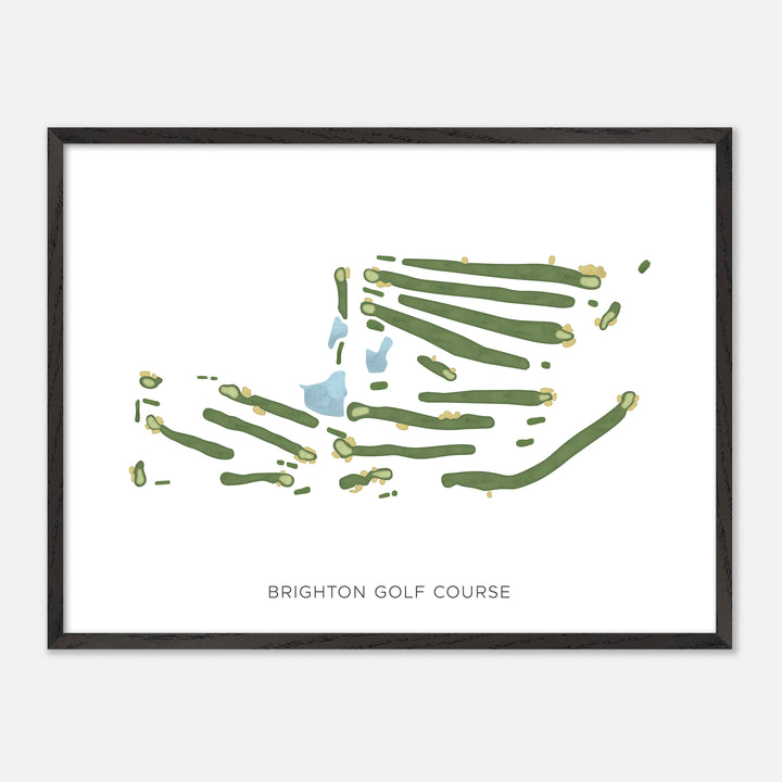 Print of Brighton Golf Course Modern Map