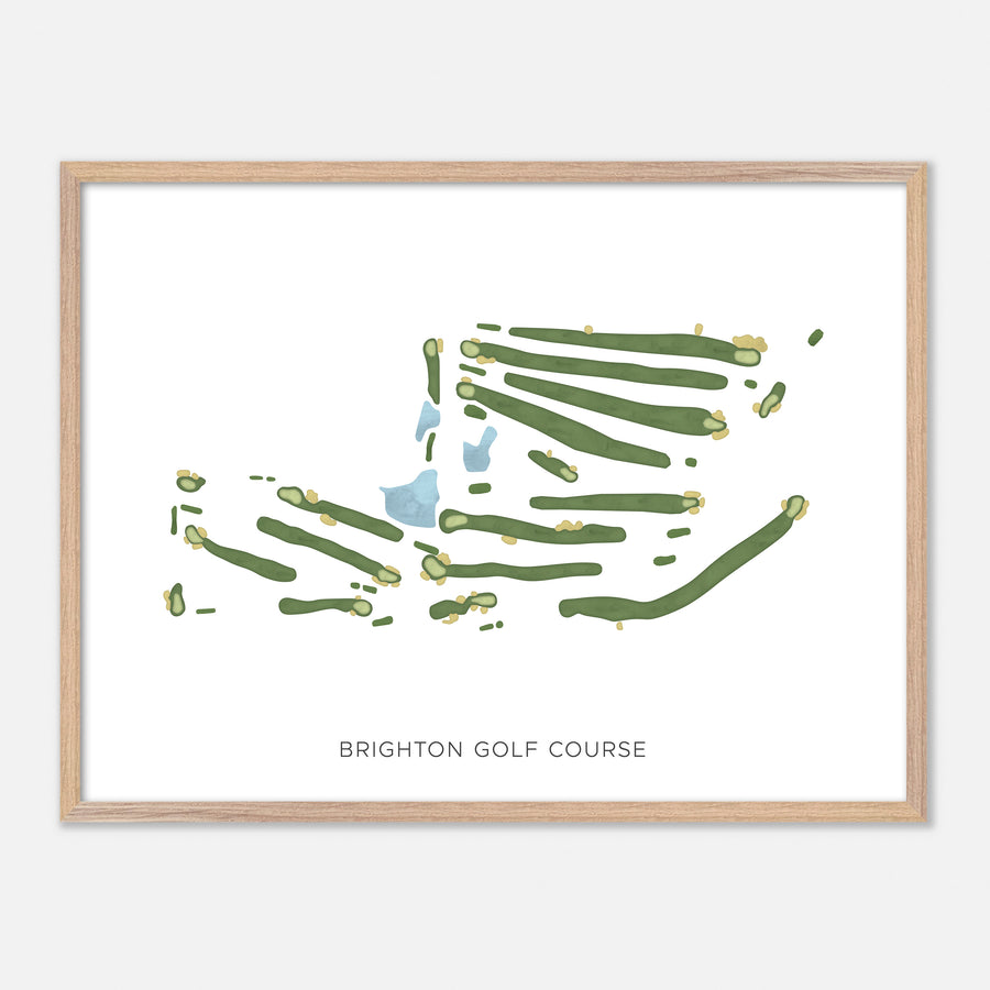 Print of Brighton Golf Course Modern Map