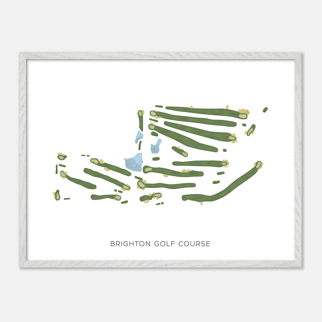 Print of Brighton Golf Course Modern Map