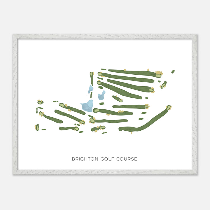 Print of Brighton Golf Course Modern Map