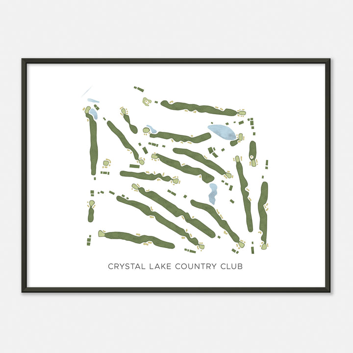 Print of Crystal Lake Country Club Modern Map