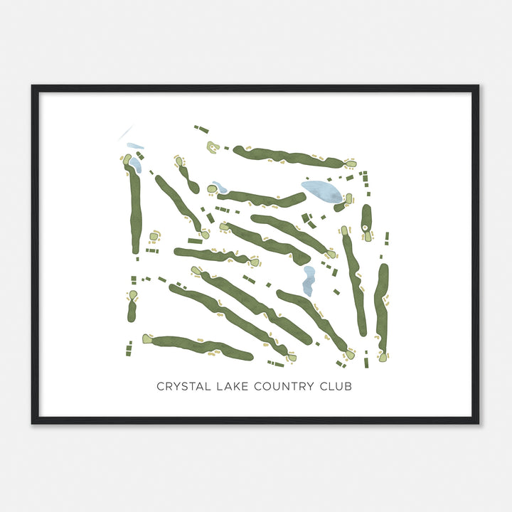 Print of Crystal Lake Country Club Modern Map