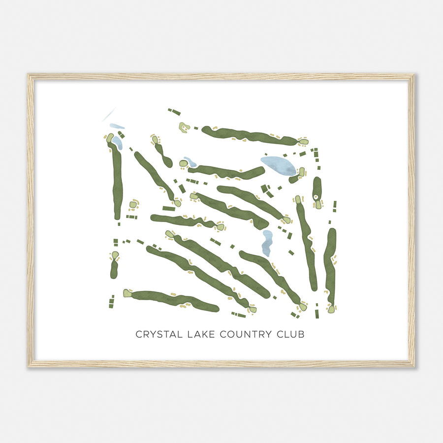 Print of Crystal Lake Country Club Modern Map