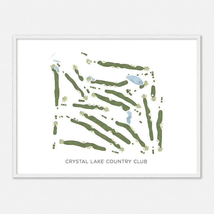 Print of Crystal Lake Country Club Modern Map