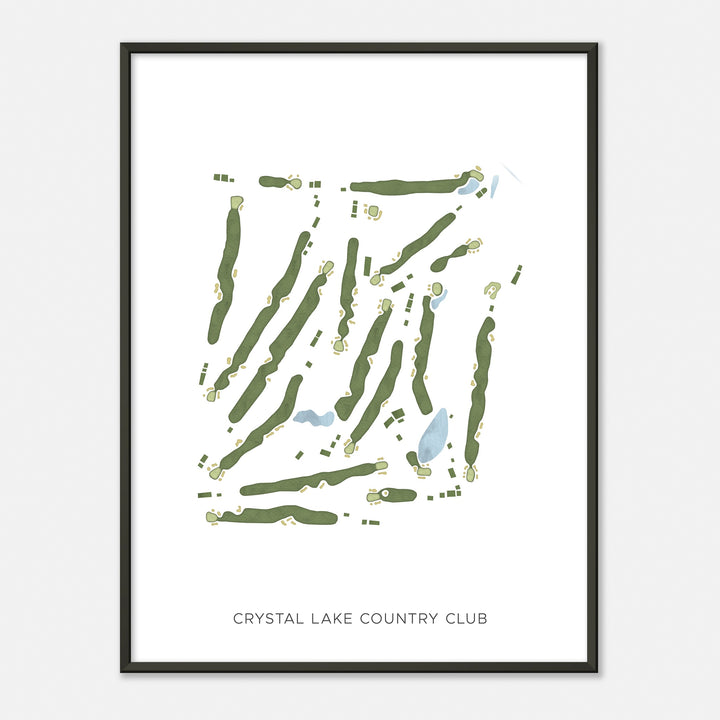Print of Crystal Lake Country Club Modern Map