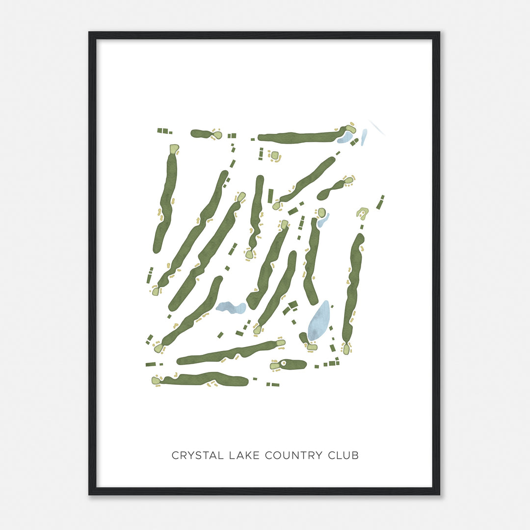 Print of Crystal Lake Country Club Modern Map