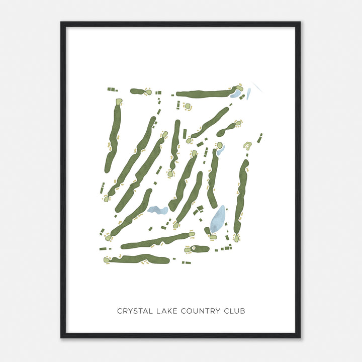 Print of Crystal Lake Country Club Modern Map