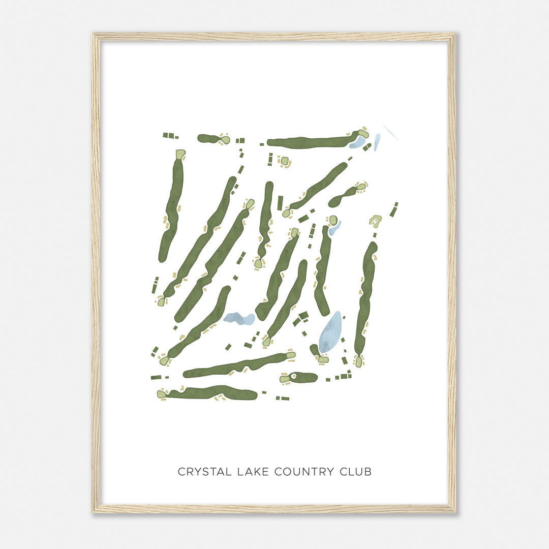 Print of Crystal Lake Country Club Modern Map