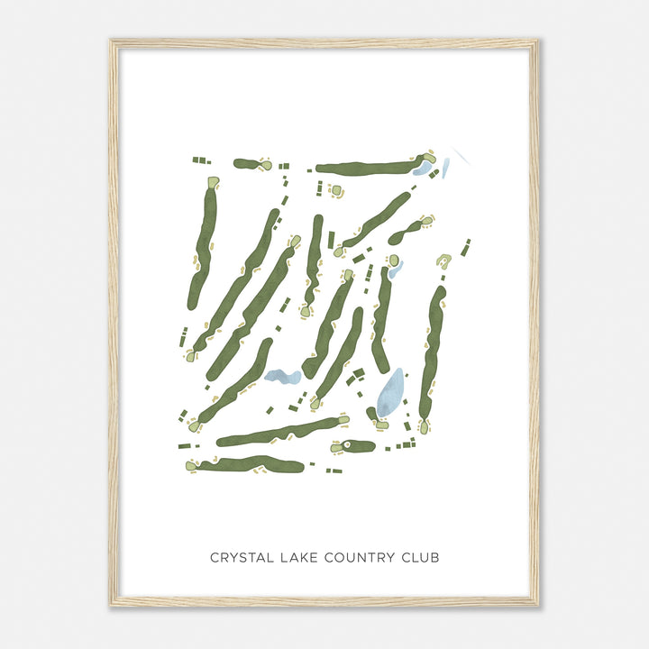 Print of Crystal Lake Country Club Modern Map